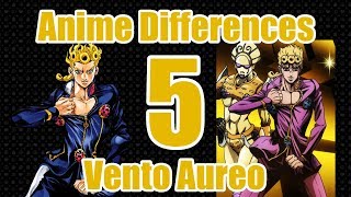 JoJo Anime amp Manga Differences Part 5  Vento Aureo [upl. by Akiner]