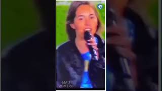 Florencia Chiusano alias charango canto en la fiesta de la selección en el monumental [upl. by Ahsercul]