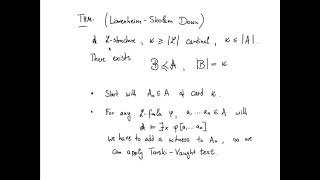 Math 557 – The LöwenheimSkolem Theorems [upl. by Champ]