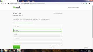 Upwork test php 2019How to pass the upwork testtop10 [upl. by Riggall]