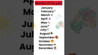 Months of the year  January February  Marchenglish learnenglish englishforbeginners esl [upl. by Salim]