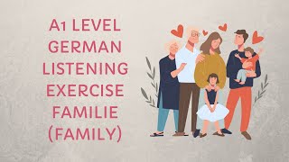 Thema Familie Family Dialog Meine Familie A1 Level GermanListening Exercise [upl. by Anaicul]