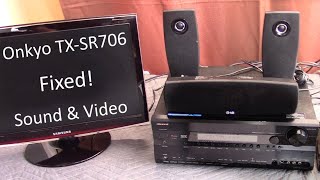 Onkyo TXSR706 Sound and Video Fix [upl. by Treborsemaj]