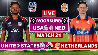 ICC World Cup League 2 Live Netherlands vs United States Live  NED vs USA Live Scores amp Commentary [upl. by Virgy]