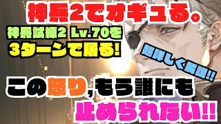 【鈴蘭の剣】オーギュストで神兵試練2Lv70を軽く捻るッ【3ターンクリア】 [upl. by Quent]