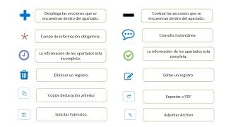 Significado de Iconos en el Sistema de Declaración Jurada en Línea [upl. by Teryl]