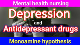 depression  antidepressant drugs  monoamine hypothesis of depression  depression medicine [upl. by Edalb525]