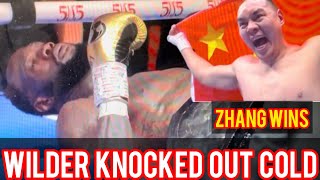 Zhilei Zhang KNOCKED OUT Deontay Wilder Via 5th Round [upl. by Ariat]