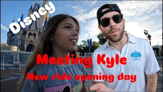 Meeting KYLE PALLO and riding the new DISNEY attraction on opening day in a TROPICAL STORM [upl. by Benny947]