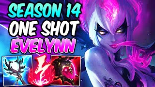 SEASON 14 EVELYNN BURST IS INSANELY BROKEN  Evelynn Jungle Build amp Runes  League of Legends [upl. by Nylrebma]