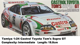 Tamiya 124 Castrol Toyota Toms Supra GT Kit Review [upl. by Spatola356]