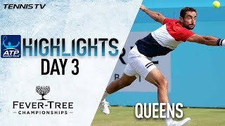 Highlights Cilic Querrey Tiafoe Move On At Queens 2018 [upl. by Mitchell661]