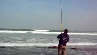 Pêche dune grande courbine au maroc [upl. by Rowland]