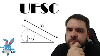 UFSC2012 Calcule a área em cm² de um triângulo retângulo cuja hipotenusa mede 10 cm e cujo raio [upl. by Kenti]