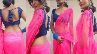 Net saare look  saare draping for beginners  easy draping  elegant look  simple look [upl. by Aramac]