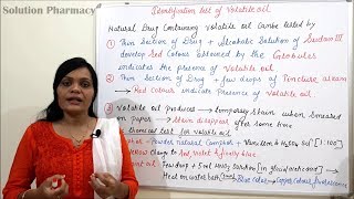 Class 63  Volatile Oil Part 04  Qualitative Test of Volatile Oil  Test of Volatile Oil [upl. by Emlin]