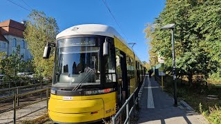 Tram Berlin  Mitfahrt in der M2 von Heinersdorf bis FriedrichLudwigJahnSportpark im F8Z 9095A [upl. by Lovel641]