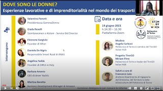 quotDove sono le donneEsperienze lavorative ed imprenditorialità nel mondo dei trasportiquot Webinar [upl. by Emlen]