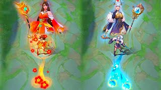 Odette Sage of the Currents Create Skin VS Auspicious Charm Lunar Skin 4 MLBB Comparison [upl. by Zippel694]