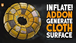 Blender Inflate Addon  Generate Dynamic Cloth Panels [upl. by Ledarf906]