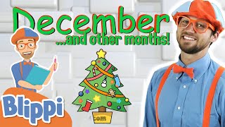 Months Of The Year With BLIPPI  Educational Songs For Kids [upl. by Aelat40]