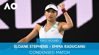 Sloane Stephens v Emma Raducanu Condensed Match 1R  Australian Open 2022 [upl. by Zennas]