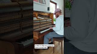 prepared piano using kitchen roll  piano preparedpiano experimentalmusic diyaudio [upl. by Rivkah]