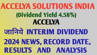 Accelya dividend news Accelya solutions share latest news Accelya Solutions India Ltd [upl. by Rabush]