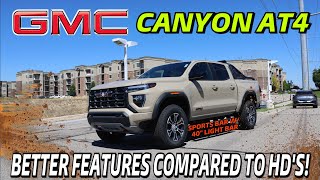 2023 GMC Canyon AT4 With Sports Bar The Canyons Have Better Features Than The Sierra HDs [upl. by Asoj]