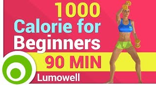 1000 Calorie Workout for Beginners [upl. by Aitnom379]