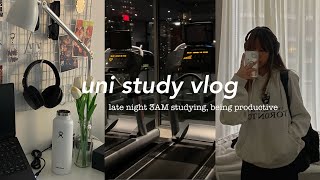 uni study vlog 🌙 late night 3 AM studying being productive electrical engineering labs [upl. by Bik]