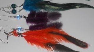 Lady Marjo tuto boucles doreilles plumes [upl. by Ciardap]