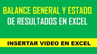 balance general y estado de resultados en excel [upl. by Ynavoj]