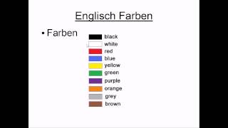 Farben Englisch [upl. by Annahsad661]