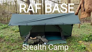 Wild Camp at an RAF base DD 3x3 tarp and mosquito cot tent [upl. by Nainatrad804]