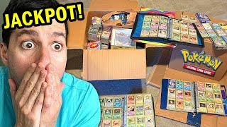 Man Finds 10000 Pokemon Cards Collection In Storage opening it [upl. by Mab]