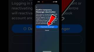 How to Deactivate Facebook Messenger in 2024 new update shorts facebook viral [upl. by Hctud]