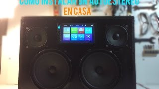 COMO INSTALAR UN AUTOESTEREO EN CASA  CAR AUDIO [upl. by Lehcar]