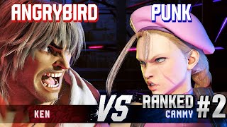 SF6 ▰ ANGRYBIRD Ken vs PUNK 2 Ranked Cammy ▰ High Level Gameplay [upl. by Ettenrahc]