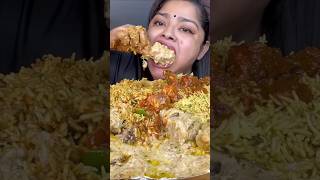 ASMR eating creamy chicken maharani and mutton pulao chicken pulao paneer pulao and chicken curry [upl. by Anyela]