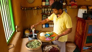 VEGETABLE Recipe  SAMBAR Rice Recipe  Veg Village Food Cooking in Village  The Traditional Life [upl. by Essirahs]