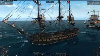 Naval Action Gameplay Redoubtable vs 17 ships Surrounded 1440p 60fps [upl. by Hadeehsar267]