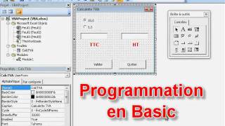 Découvrir VBA en construisant une calculette TVA vidéo24 [upl. by Eetsirk353]