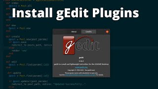 How to Install gEdit Plugins and Addon on Ubuntu [upl. by Arndt]