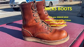 Nicks Boots 3 week follow up of WICKETT Craig wedge sole [upl. by Retsof]