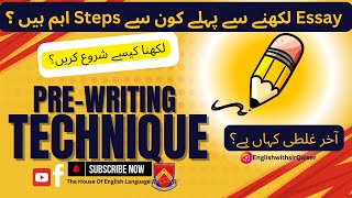 PreWriting Techniques Strategies Urdu Hindi [upl. by Labannah]