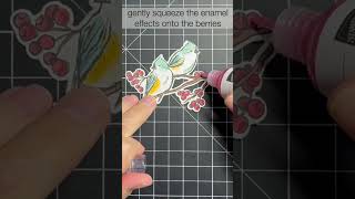 Add 3D Glam with Pearlized Enamel Effects  A Stampin Pretty 1 Minute to WOW Video Tutorial [upl. by Krystin235]