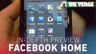 Facebook Home an indepth preview on the HTC First [upl. by Notgnirrac832]