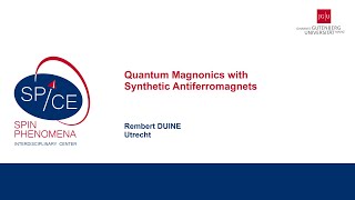 Talks  WorkshopSchool on Quantum Spinoptics 2024  Rembert DUINE Utrecht [upl. by Loughlin643]