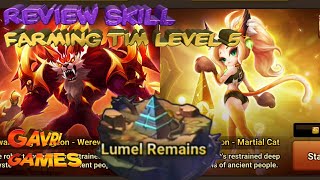 Indo Review Skill amp Farming Level 5 Lumel Remains 2A Werewolf amp Martial Cat  Summoners War [upl. by Furlani801]